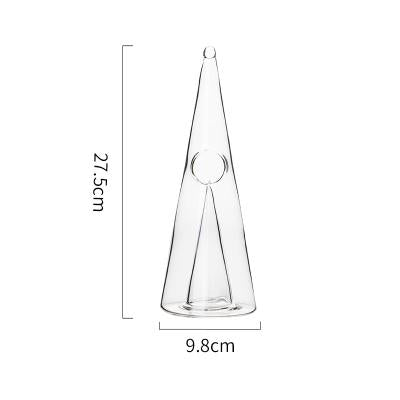 Decanter Handmade Crystal Red Wine Brandy Champagne Glasses Pyramid Decanter Bottle Jug Pourer Aerator For Family Bar