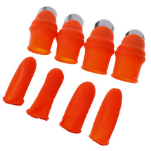 Load image into Gallery viewer, Silicone Thumb Knife Finger Protector Vegetable Harvesting Knife Plant Blade Scissors Cutting Rings Garden Gloves

