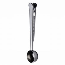 Load image into Gallery viewer, Sainless Steel Coffee Spoon With Bag Seal Clip Multifunctional Coffee Measuring Spoon Gold Sliver Ice Cream Spoon

