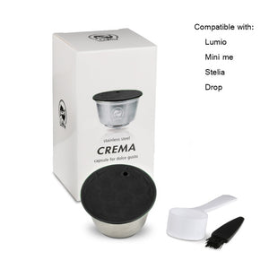 2020  New Fashion Comfortable Multi-pattern Household Stainless Steel Coffee Filter Reusable Coffee Capsule Make For Dolce Gusto