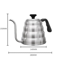 Load image into Gallery viewer, 1.2/1L Stainless Steel Coffee Pot Long Spout Kettle Gooseneck Drip Coffee Kettle Thermo Maker With Thermometer Pour Over Teapot
