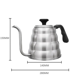 1.2/1L Stainless Steel Coffee Pot Long Spout Kettle Gooseneck Drip Coffee Kettle Thermo Maker With Thermometer Pour Over Teapot