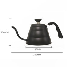 Load image into Gallery viewer, 1.2/1L Stainless Steel Coffee Pot Long Spout Kettle Gooseneck Drip Coffee Kettle Thermo Maker With Thermometer Pour Over Teapot
