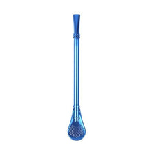 Load image into Gallery viewer, Stainless Steel Drinking Straw Filter Handmade Yerba Mate Tea Bombilla Reusable Sucker Spoon Filter Bar Drinks Kit
