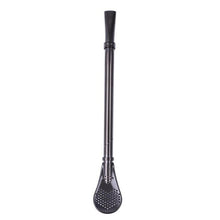 Load image into Gallery viewer, Stainless Steel Drinking Straw Filter Handmade Yerba Mate Tea Bombilla Reusable Sucker Spoon Filter Bar Drinks Kit
