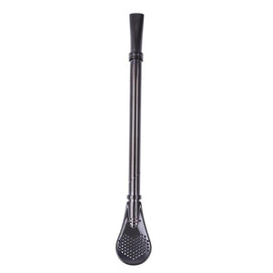 Stainless Steel Drinking Straw Filter Handmade Yerba Mate Tea Bombilla Reusable Sucker Spoon Filter Bar Drinks Kit